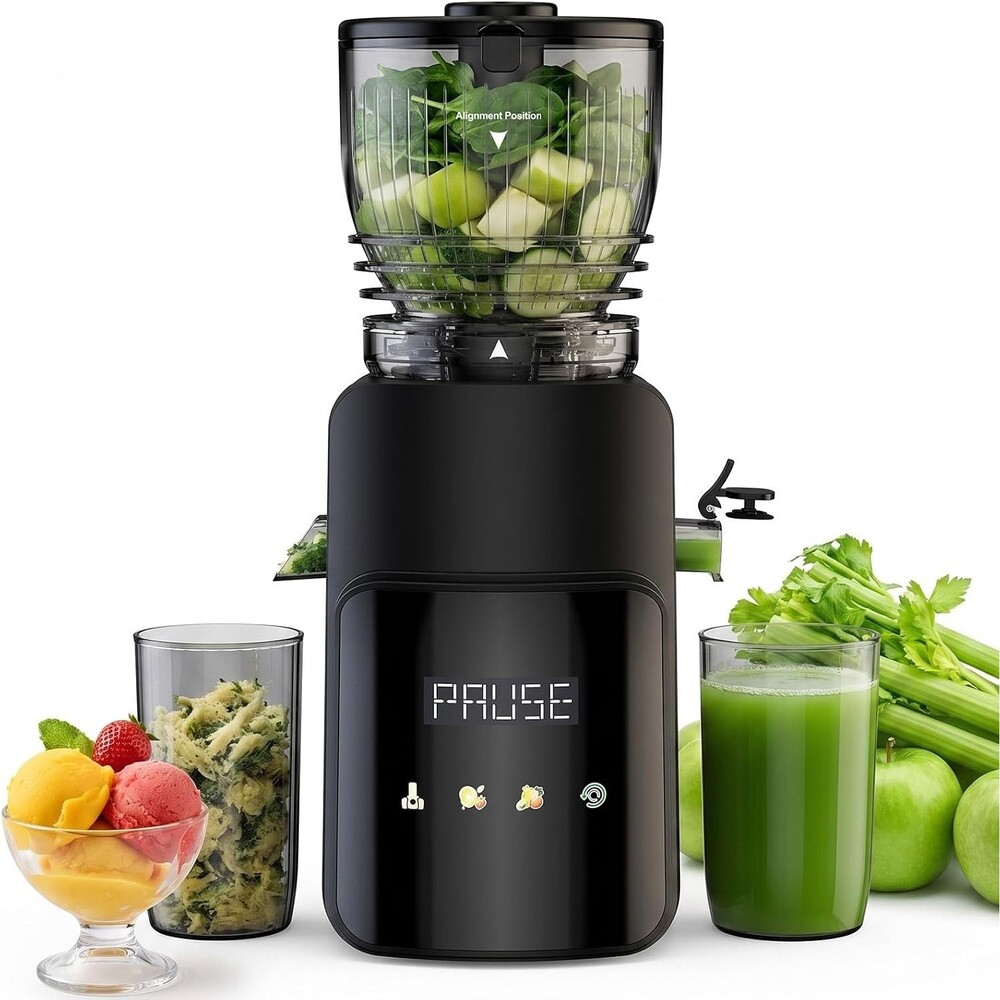 COFUN 2-in-1 Cold Press Juicer, Slow Juicer Machines, Juice & Fruit Sorbet